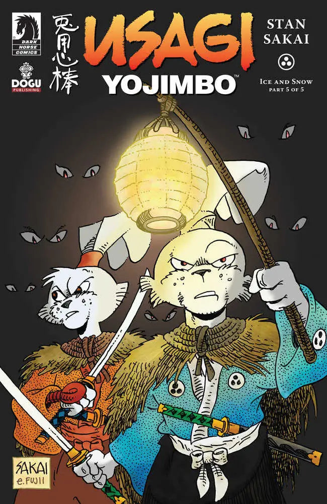 Usagi Yojimbo comic cover by Stan Sakai featuring rabbit samurai under a lantern
