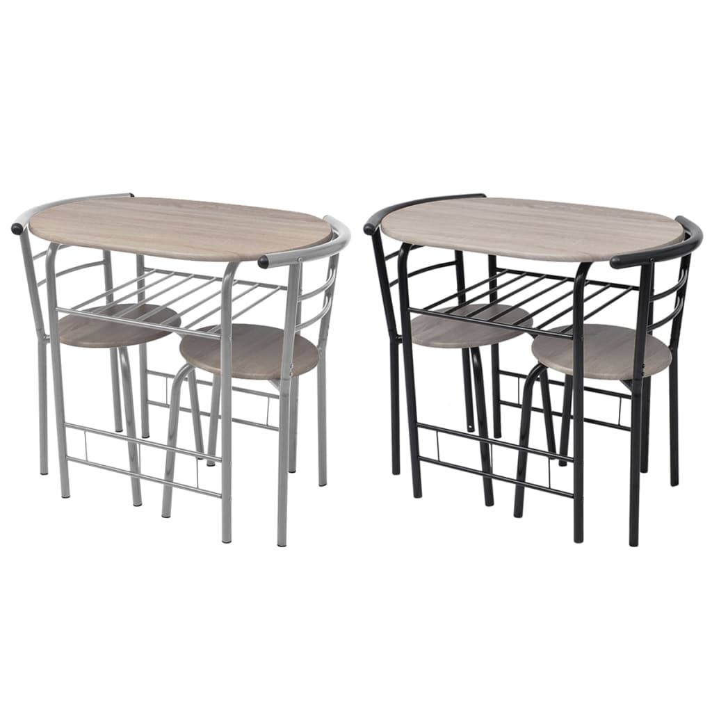 vidaXL Breakfast Bar Set Table and Chair Set for Kitchen Bar Table Set MDF-1