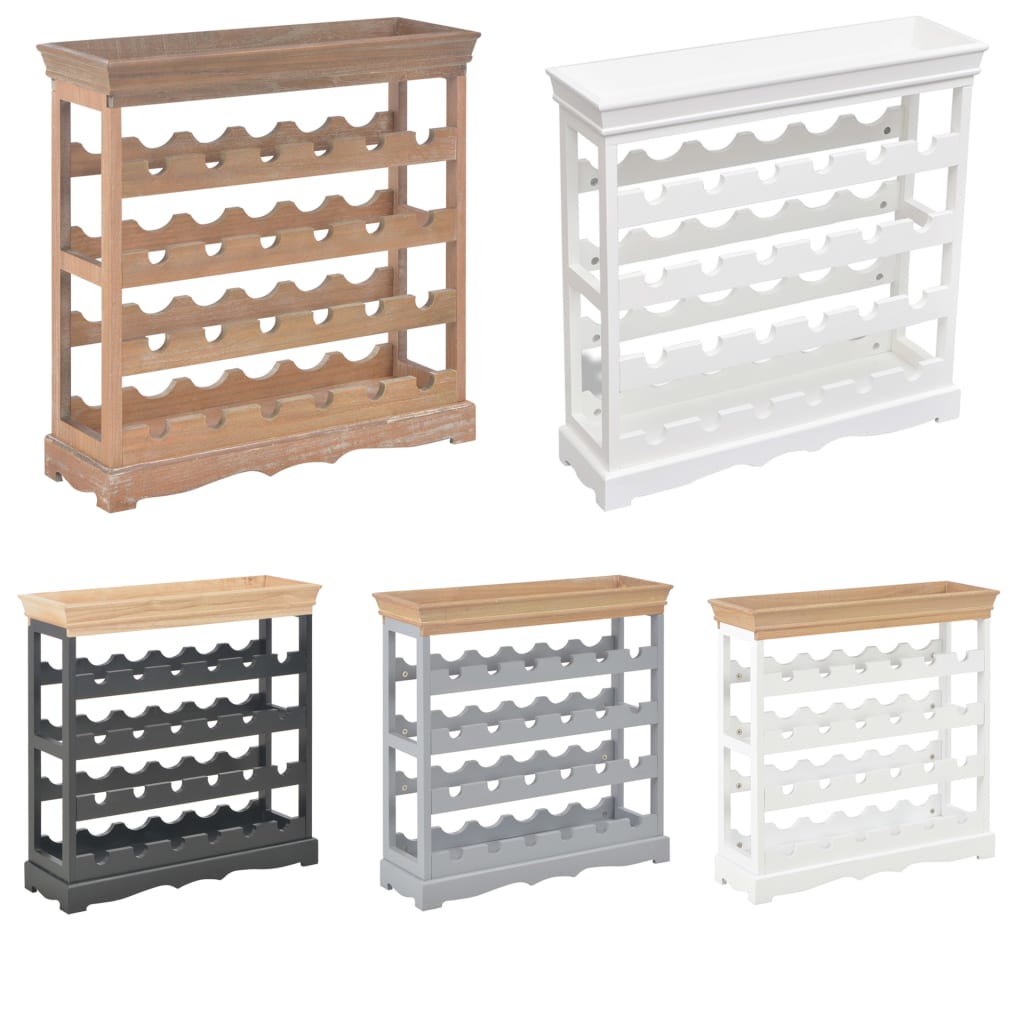 vidaXL Wine Rack Wine Bottle Holder with Top Tray Floor Wine Cabinet Organizer-5