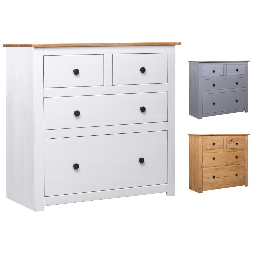 vidaXL Sideboard Drawer Cupboard for Bedroom Storage Cabinet Pine Panama Range-5