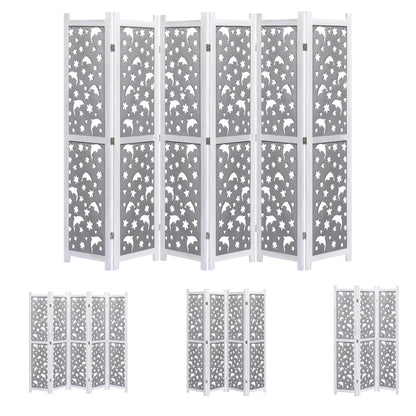 vidaXL Room Divider Folding Privacy Screen for Room Separation Solid Wood-1