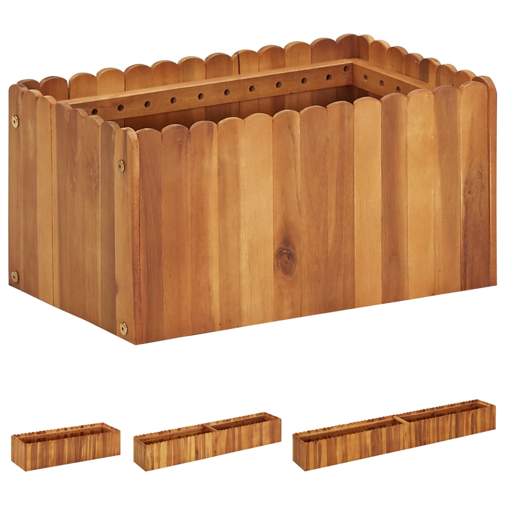 vidaXL Raised Garden Bed Raised Flower Bed Raised Garden Box Solid Acacia Wood