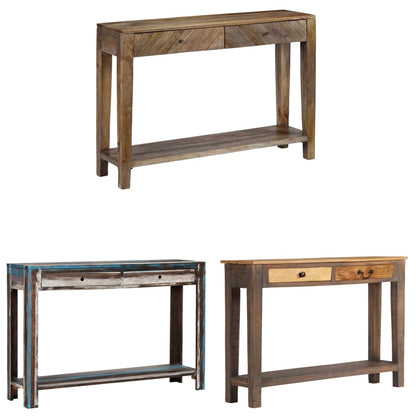 vidaXL Console Table Vintage Entryway Table with Storage Solid Wood Acacia-5