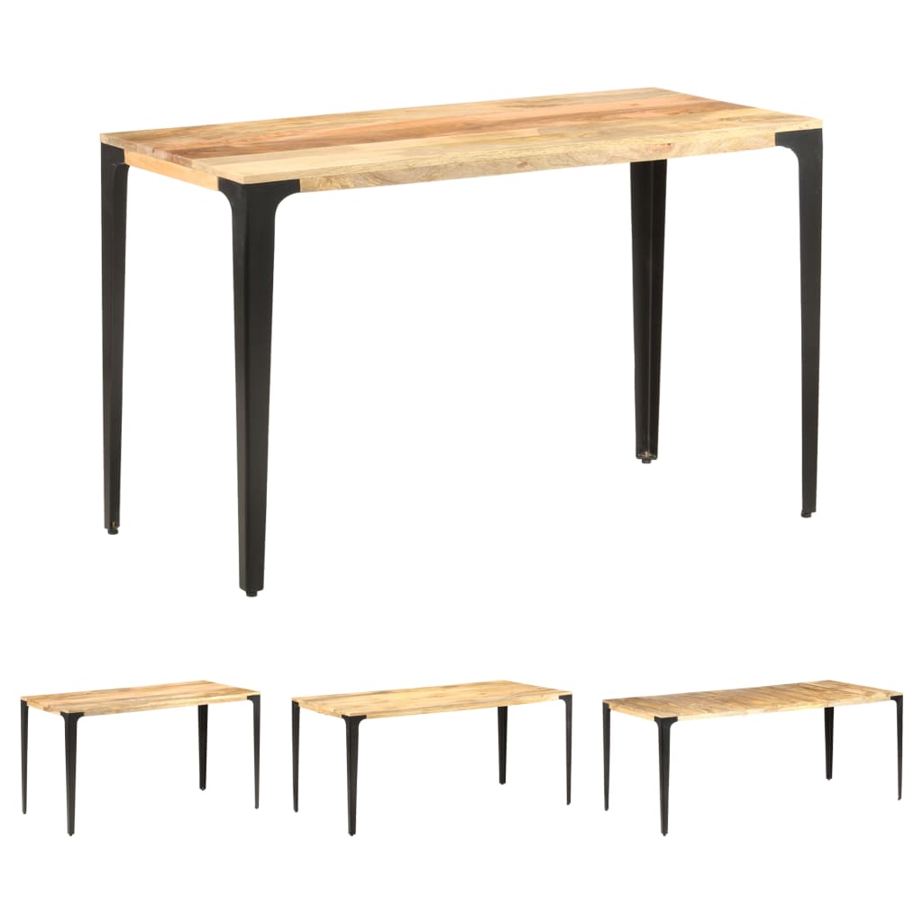vidaXL Dining Table Kitchen Table Dining Room Dinner Table Solid Mango Wood-5