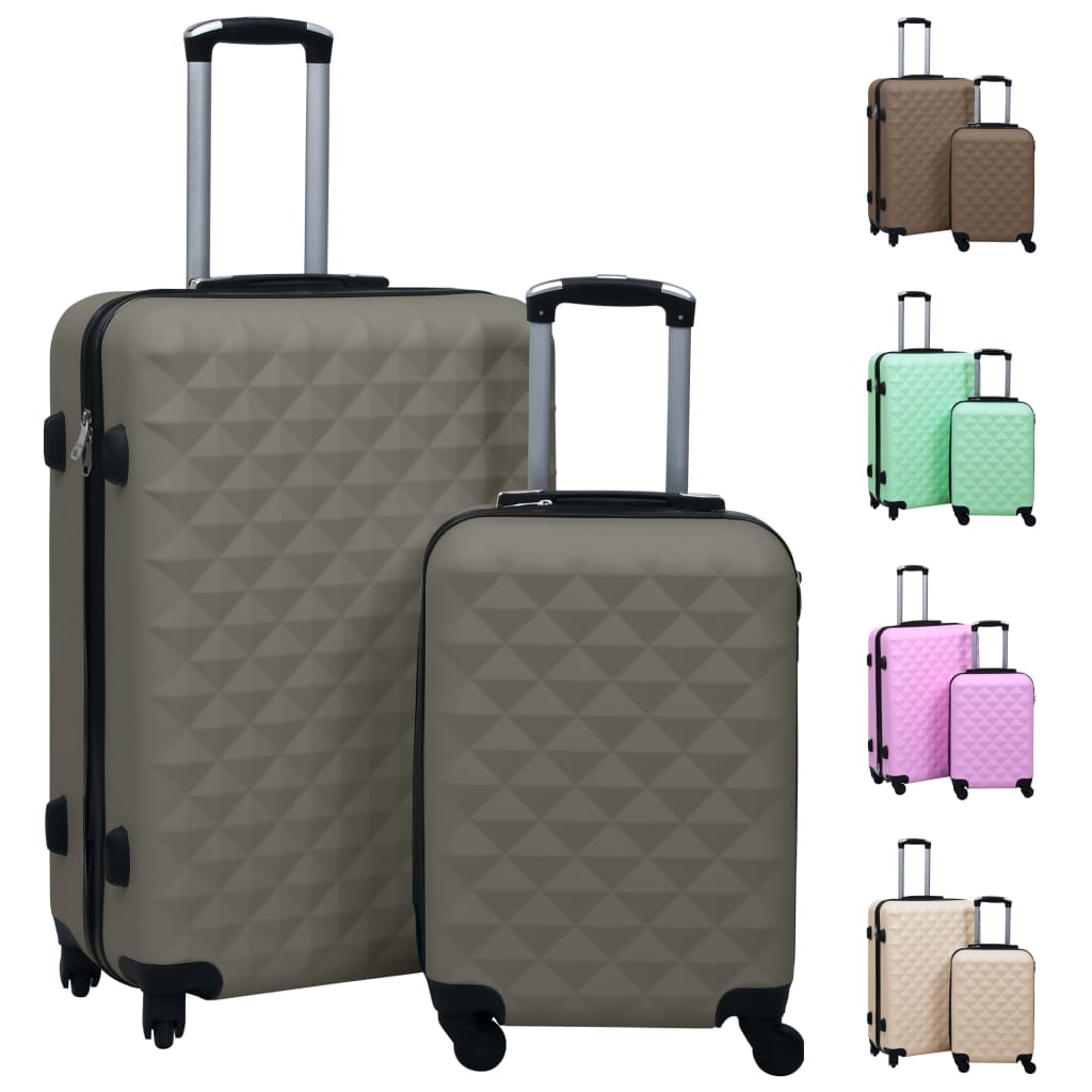 vidaXL Suitcase Set Travel Luggage Suitcase Bag Hardcase Trolley 2 Pcs ABS-5