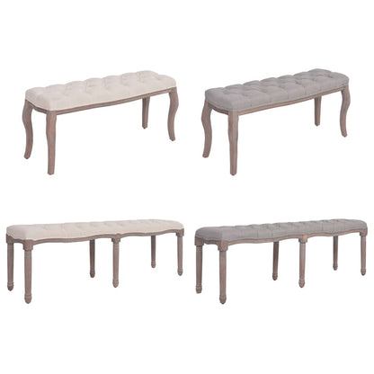vidaXL Entryway Bench Dining Bench for Bedroom Living Room Fabric Solid Wood-5
