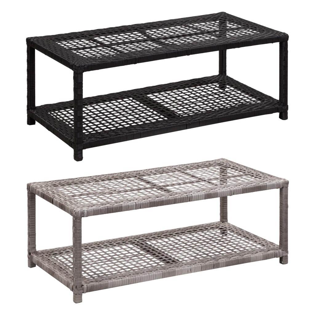 vidaXL Shoe Rack Shoe Storage Organizer Shoe Shelf Holder Entryway Poly Rattan-5