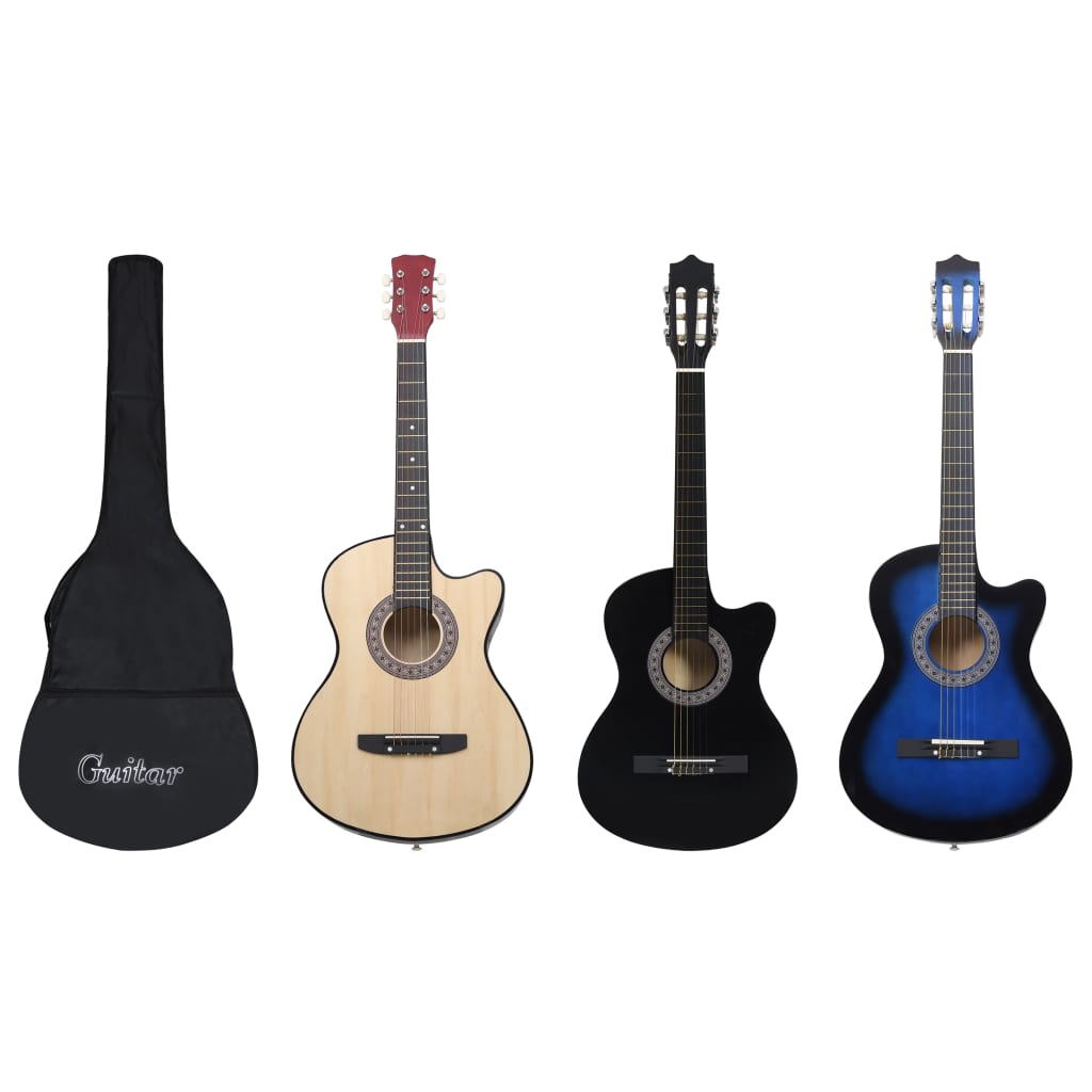 vidaXL Guitar Set Cutaway Guitars Acoustic Guitar 12 Piece with 6 Strings-4