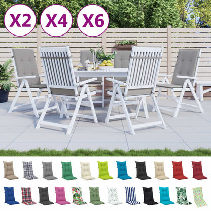 vidaXL Chair Cushion Water Repellent Garden High Back Chair Cushion Pad Fabric-6