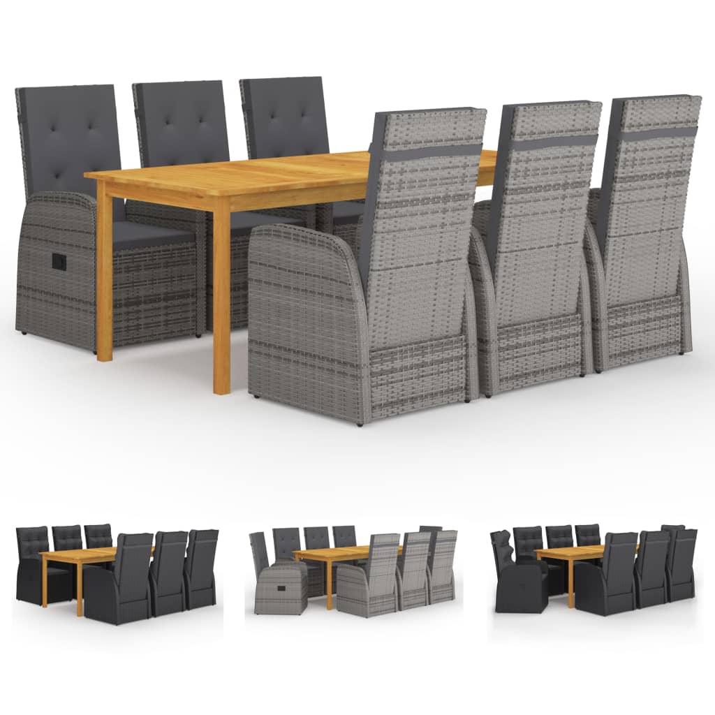 vidaXL Patio Dining Set Outdoor Dining Table and Chairs Patio Conversation Set-4