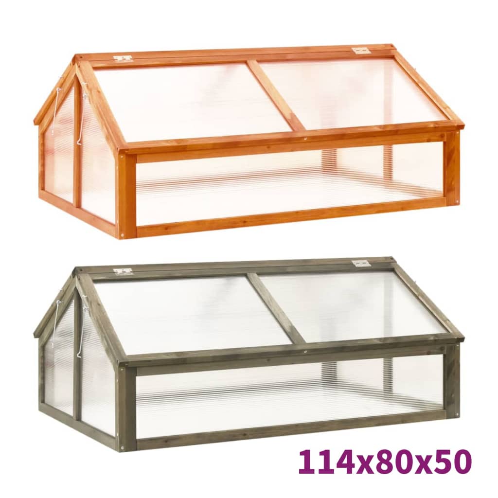 vidaXL Greenhouse Outdoor Grow House Green House for Plant Growing Firwood-5