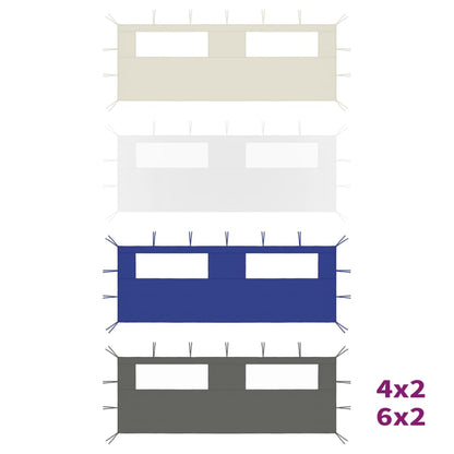 vidaXL Canopy Sidewall Patio Pavilion Panel Walls Gazebo Sidewall with Windows-5