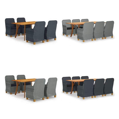 vidaXL Patio Lounge Set 8 Piece Sectional Sofa with Cushions Solid Wood Pine-5