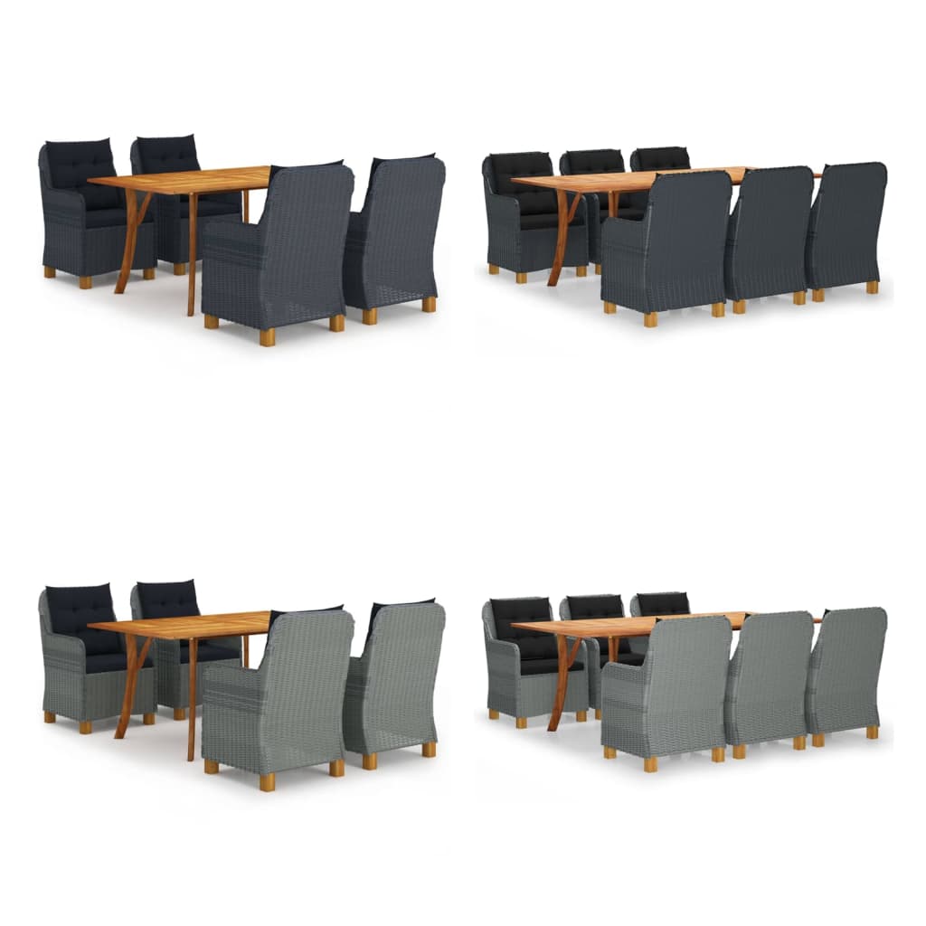 vidaXL Patio Lounge Set 6 Piece Sectional Sofa with Cushions Solid Wood Pine-5