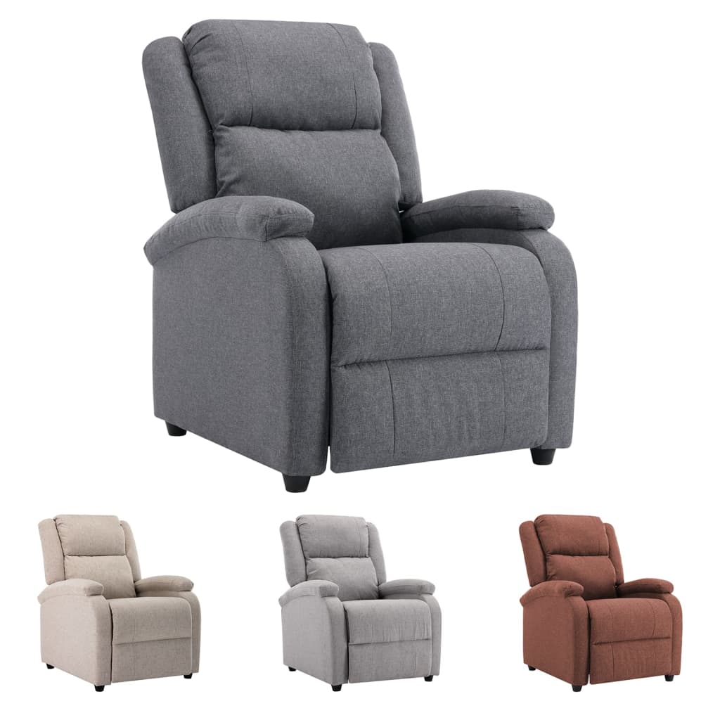 vidaXL Recliner Chair TV Recliner Sofa Seating with Adjustable Footrest Fabric-4