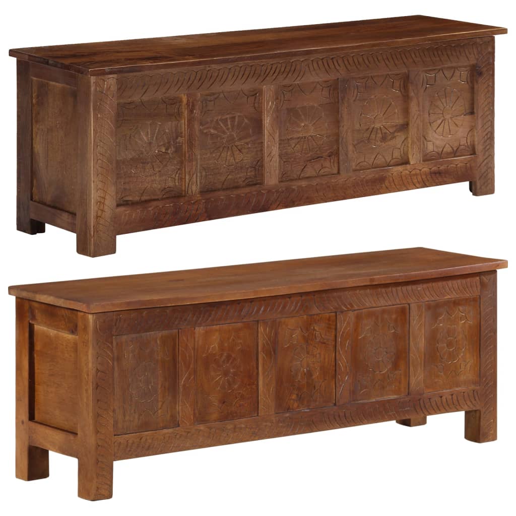 vidaXL Storage Box Sturdy Spacious Sideboard Cabinet Case Solid Wood Mango-5
