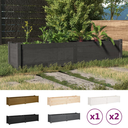vidaXL Garden Raised Bed Outdoor Wooden Planter Box Garden Pot Solid Wood Pine-3