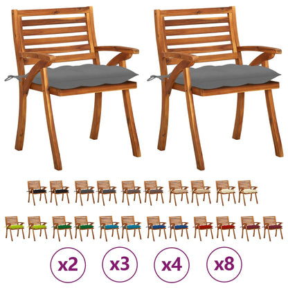 vidaXL Patio Dining Chairs Outdoor Chair for Deck Garden Solid Wood Acacia-5
