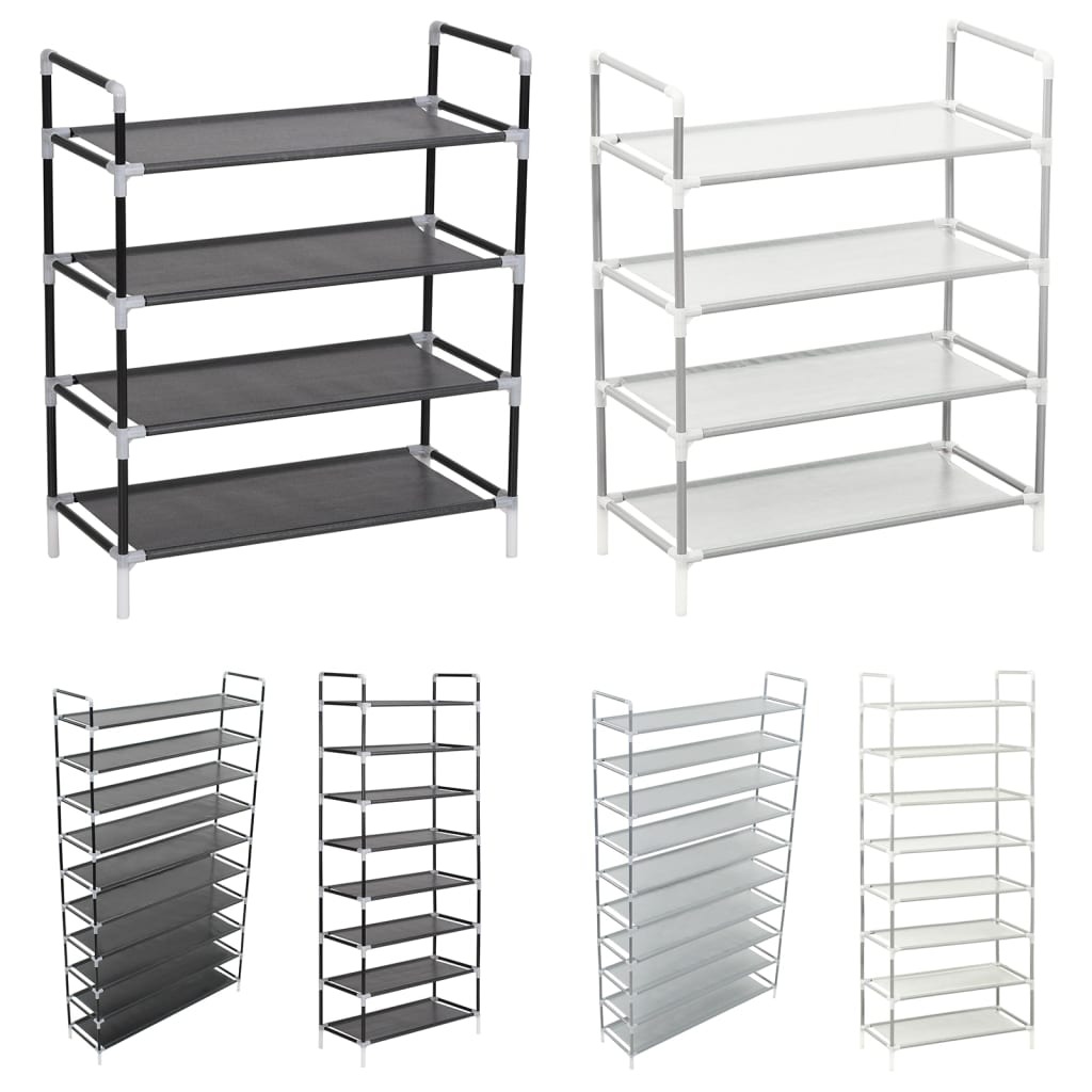 vidaXL Shoe Rack Shoe Storage Organizer Holder for Entryway Hallway Metal-5