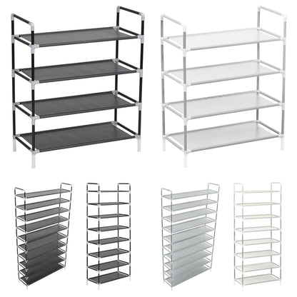 vidaXL Shoe Rack Shoe Storage Organizer Holder for Entryway Hallway Metal-5