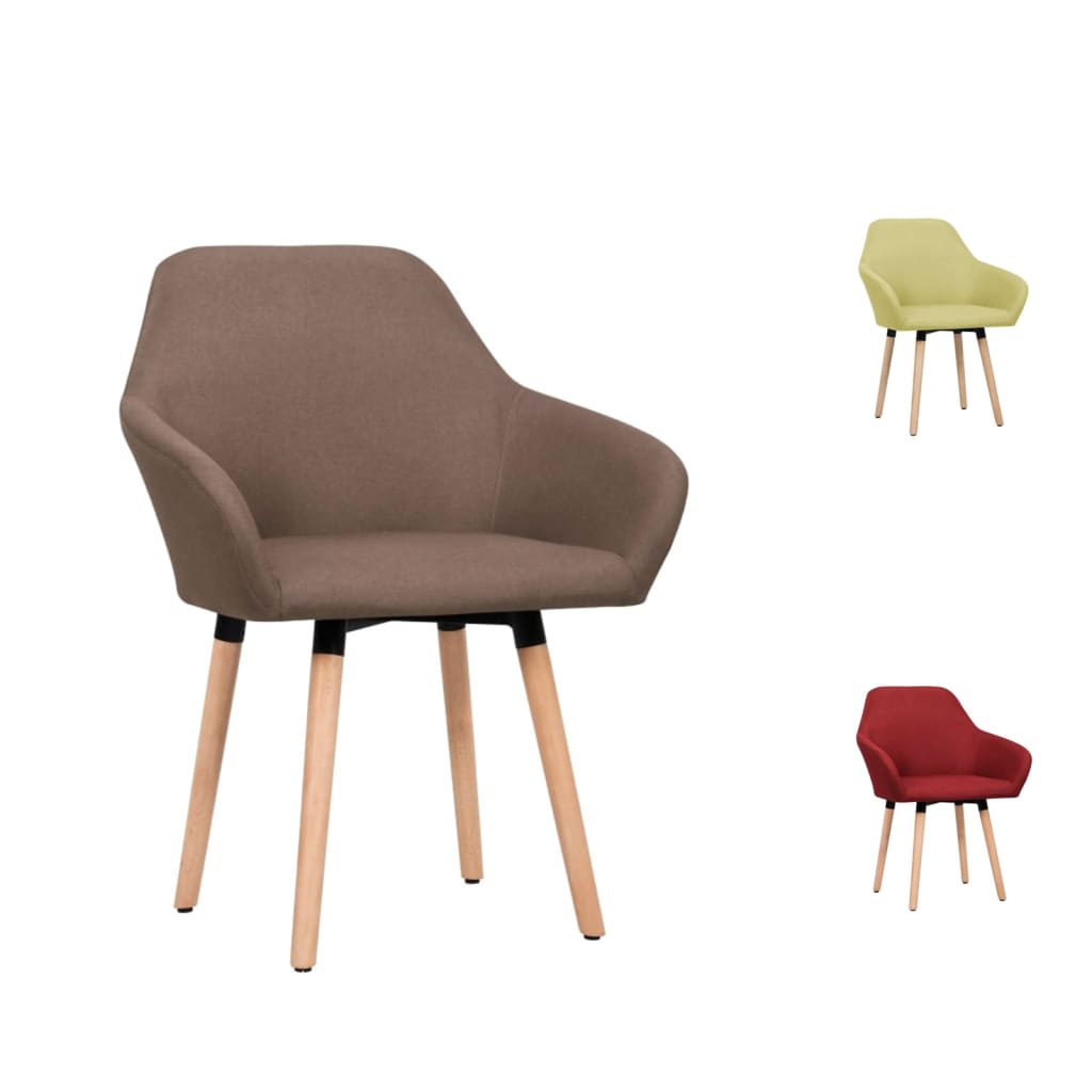 vidaXL Dining Chairs 2 Pcs Accent Upholstered Chair for Living Room Fabric-5