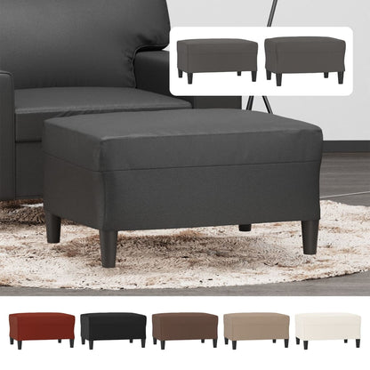vidaXL Footstool Modern Ottoman Footrest for Living Room Bedroom Faux Leather