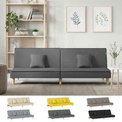 vidaXL Sofa Bed Modern Loveseat Sleeper Sofa Guest Bed with Pillows Fabric-4