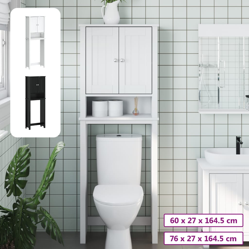 vidaXL Over-the-Toilet Storage Bathroom Space Saver Organizer BERG Solid Wood-4