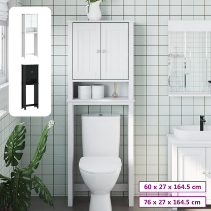 vidaXL Over-the-Toilet Storage Bathroom Space Saver Organizer BERG Solid Wood-4