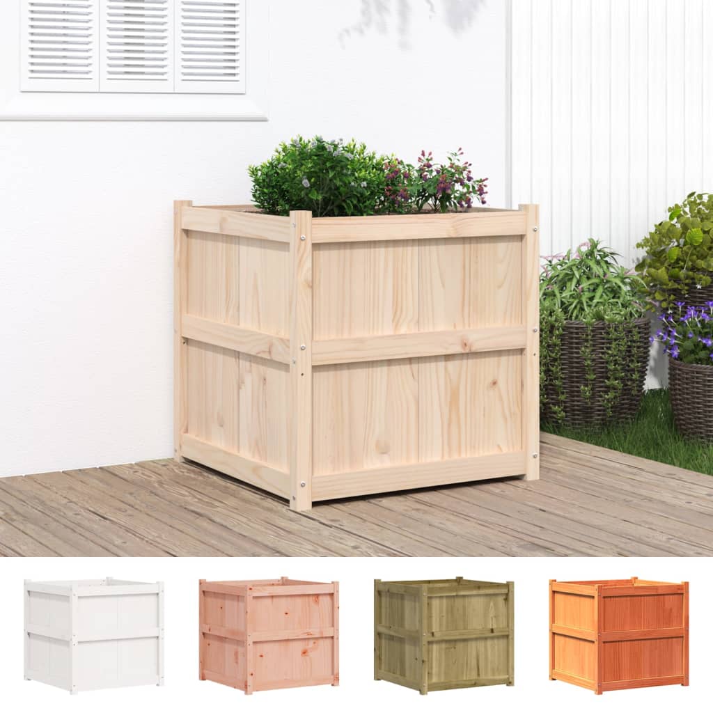vidaXL Garden Planter Outdoor Flower Box for Terrace Patio Solid Wood Pine-4