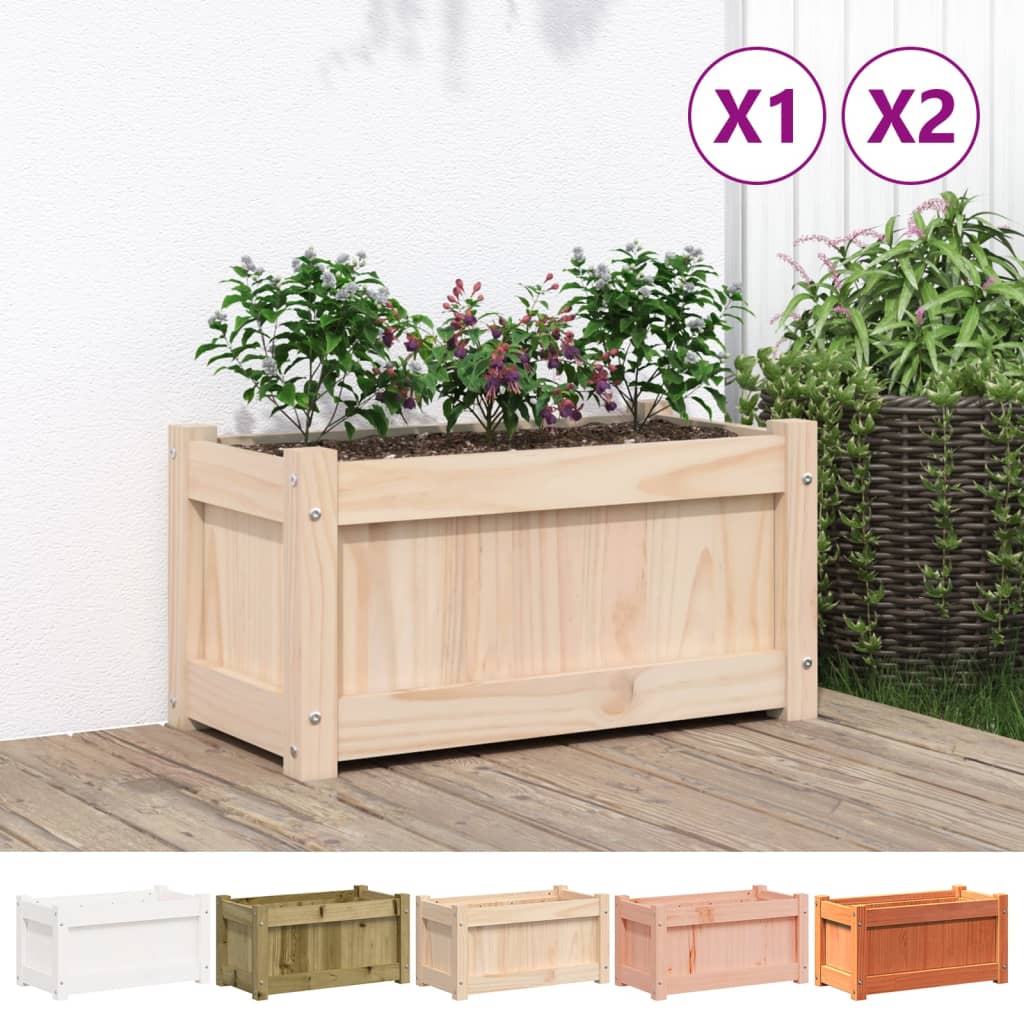 vidaXL Garden Planters Outdoor Flower Box for Patio Terrace Solid Wood Pine-4