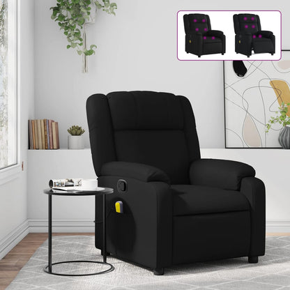 vidaXL Massage Recliner Chair Black Faux Leather-1