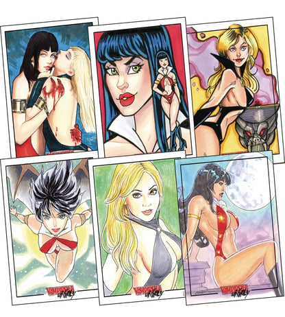 Vampirella Unholy Deluxe Ultra-Premium Trading Cards with detailed line art design