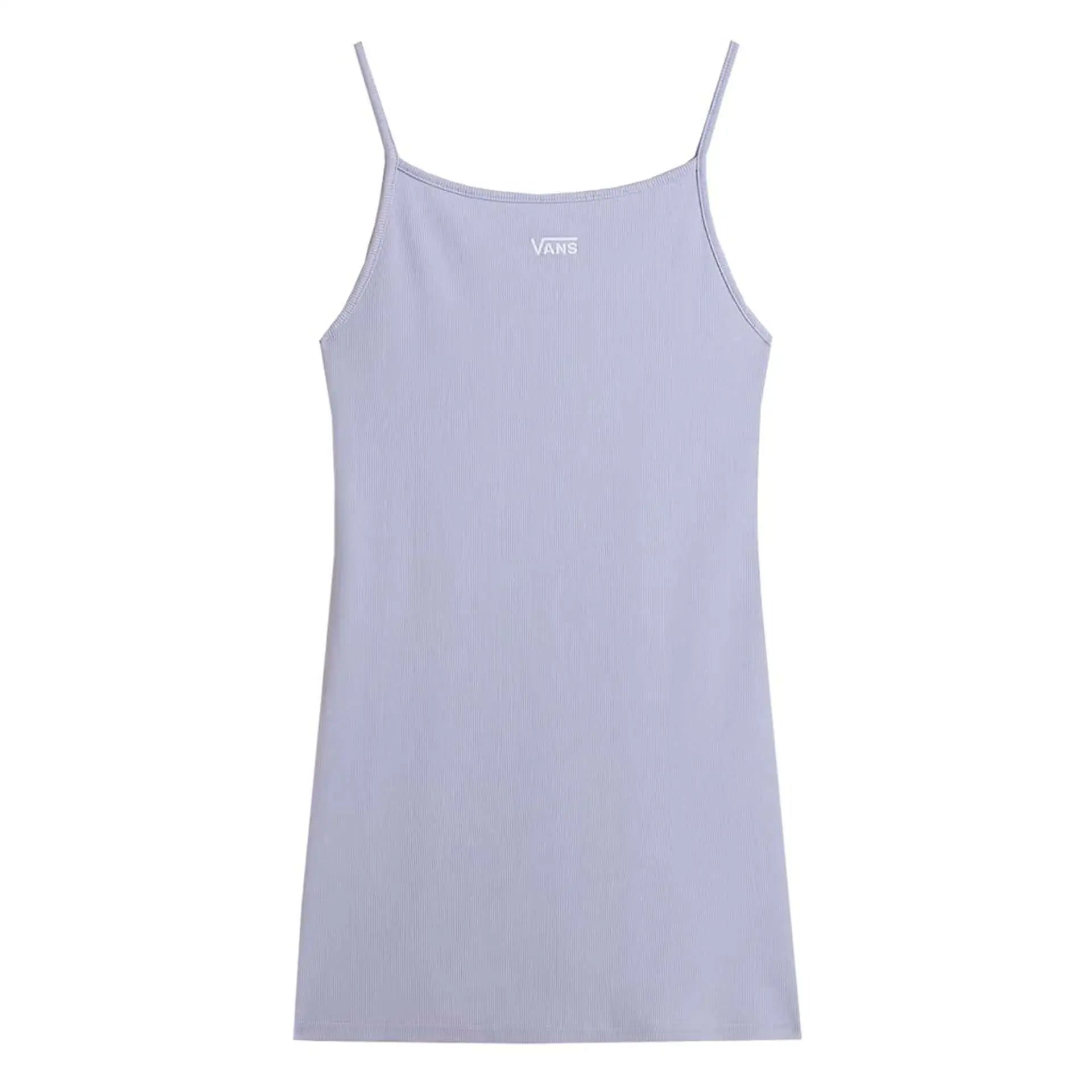 Light purple Vans spaghetti strap tank top with front logo for casual summer wear