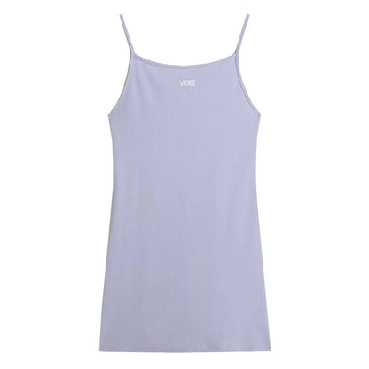 Light purple Vans spaghetti strap tank top with front logo for casual summer wear