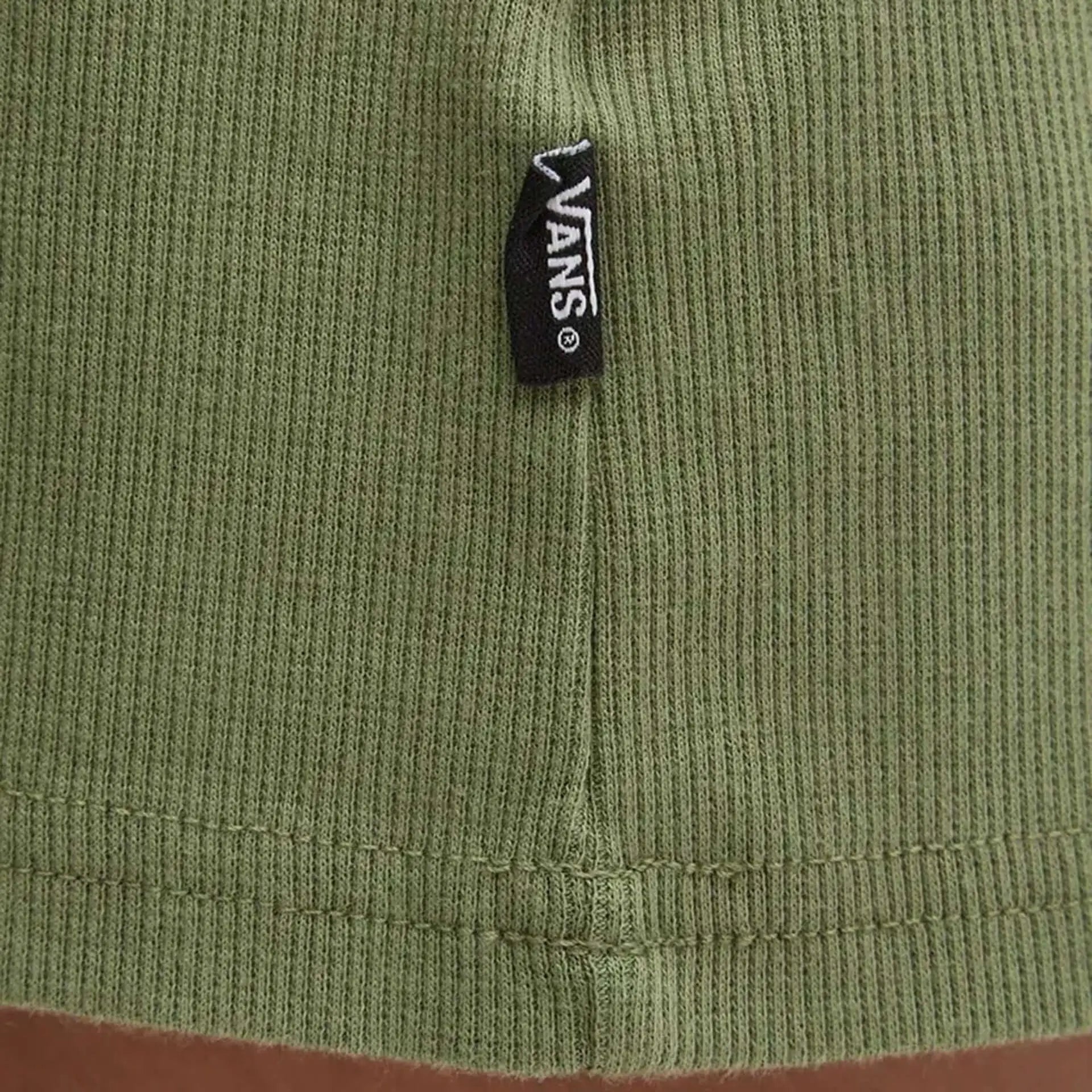 Olive green ribbed fabric with Vans tag from Vans Womens Green long sleeve dress