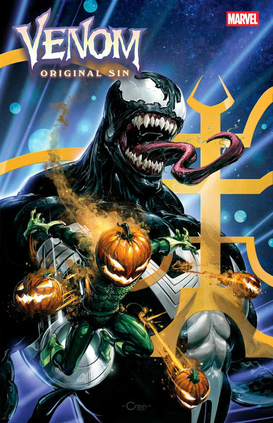Venom Original Sin #1 comic book cover featuring Eddie Brock and Venom Original logo