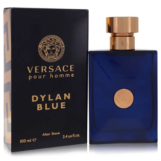 Versace Pour Homme Dylan Blue after shave lotion for men displayed on product page