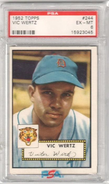 Graded 1952 Topps Vic Wertz baseball card from Columbia Hobby, ESPN 2K Sports