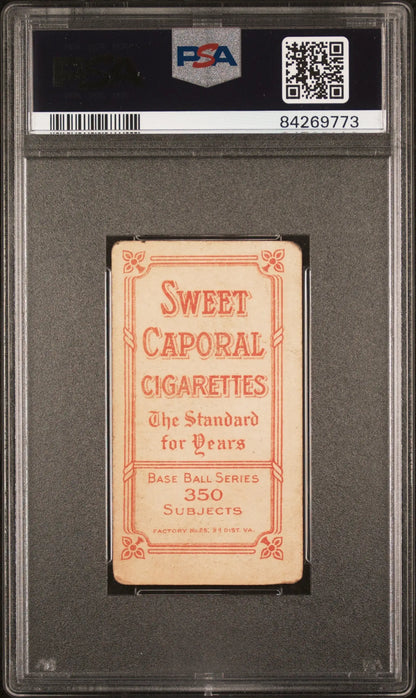 Vintage T206 Sweet Caporal cigarette card featuring Vic Willis in ornate red border