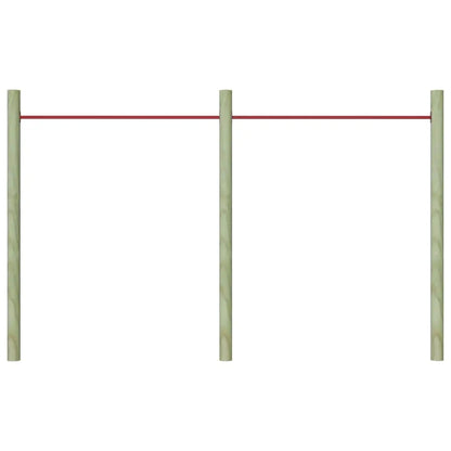 vidaXL 1/2/3x Turning Bars Steel Red Gymnastic Gym Equipment Horizontal Bar - Toys & Games > Outdoor Play Equipment