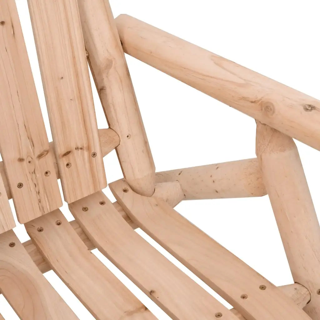 vidaXL 2-Seater Patio Bench 46.9’’x33.5’’x38.6’’ Solid Wood Spruce - Outdoor Bench