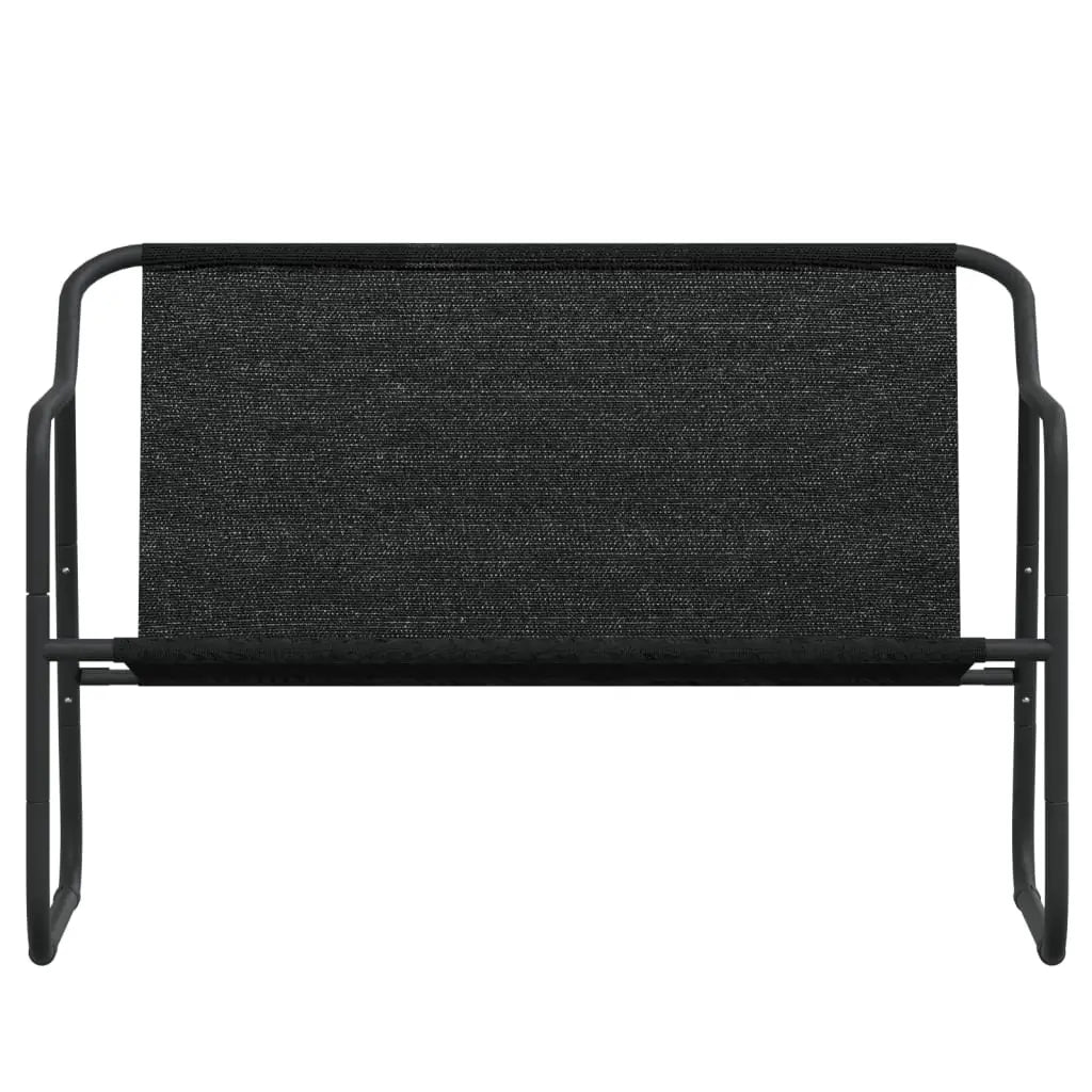vidaXL 2-Seater Patio Bench with Cushion Anthracite Steel - Outdoor Bench
