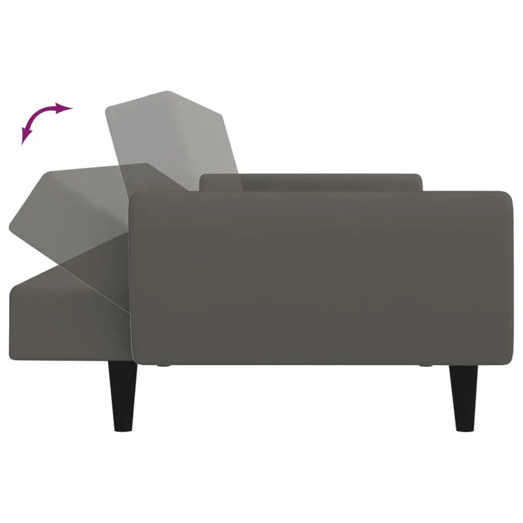 vidaXL 2-Seater Sofa Bed Accent Upholstered Loveseat Sleeper Couch Velvet - Furniture > Sofas