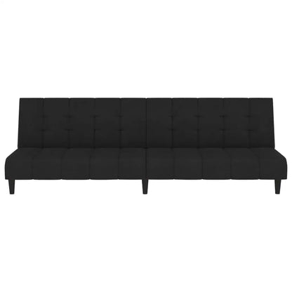 vidaXL 2-Seater Sofa Bed Black Velvet - Furniture > Sofas