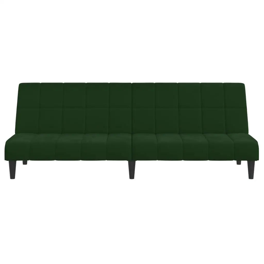 vidaXL 2-Seater Sofa Bed Dark Green Velvet - Furniture > Sofas