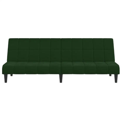 vidaXL 2-Seater Sofa Bed Dark Green Velvet - Furniture > Sofas