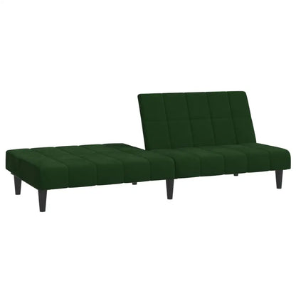 vidaXL 2-Seater Sofa Bed Dark Green Velvet - Furniture > Sofas