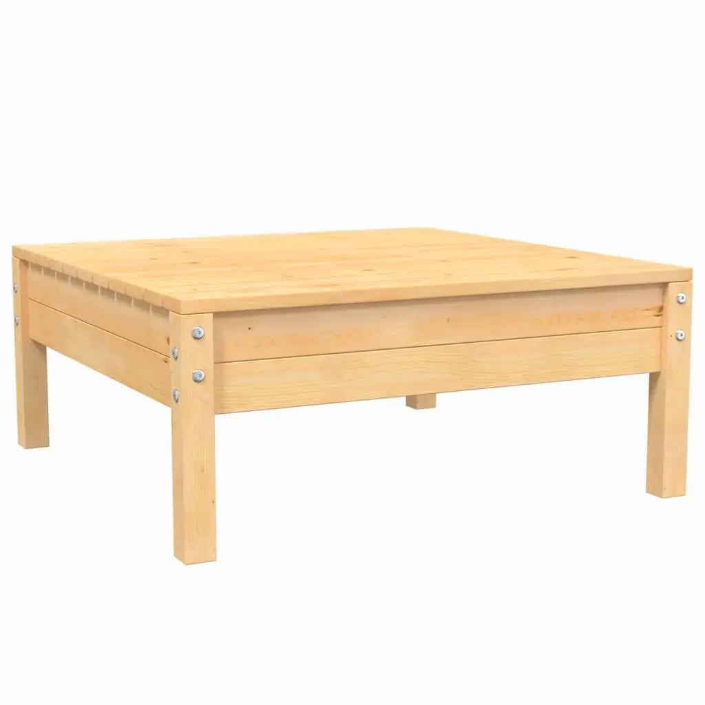 vidaXL 3 Piece Patio Lounge Set with Cream Cushions Solid Pinewood - Lounge Set