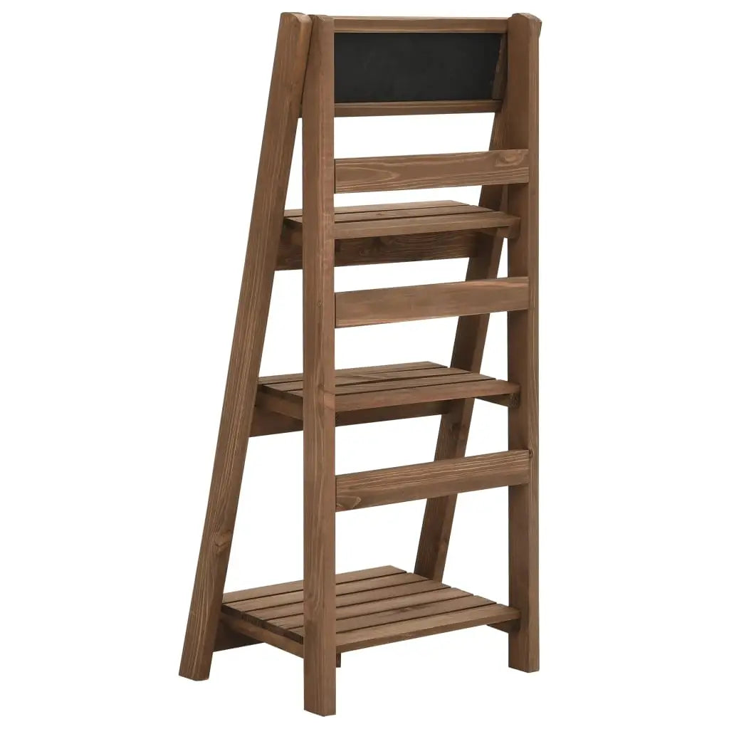 vidaXL 3-Tier Plant Stand with Blackboard 15.7’’x11.8’’x35.4’’ Solid Fir Wood - Home & Garden > Lawn & Garden >